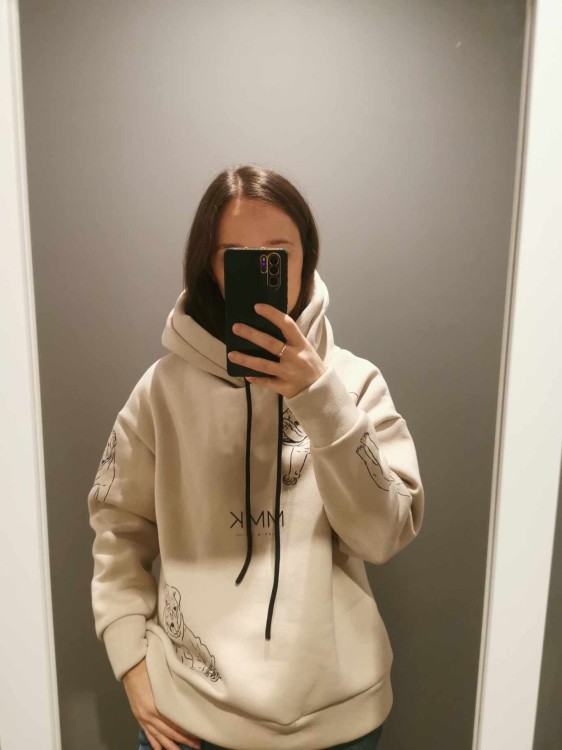 DOGGY BLUZA Z KAPTUREM BEŻOWA