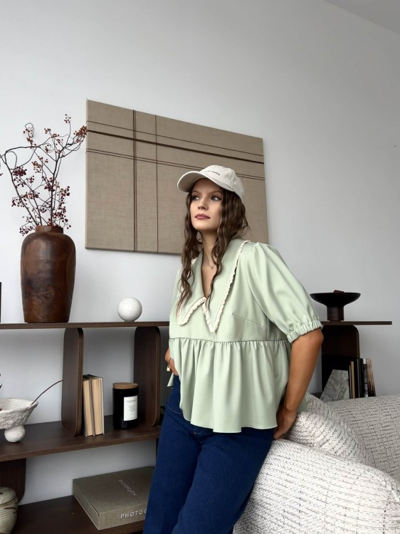 koszula purpura, koszula z kołnierzykiem, koszula vintage, koszula damska z kołnierzykiem, koszula damska na wiosnę, koszula damska do jeansów, koszula z kołnierzykiem pistacjowa, koszula damska purpura matcha, koszula z kołnierzykiem purpura