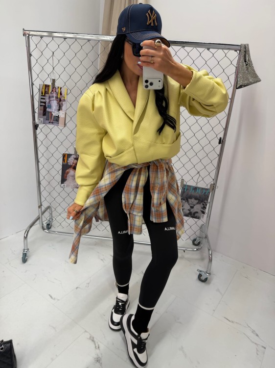 la milla kurtka skórzana limonkowa, la milla kurtka Tereska, la milla Tessa kurtka limonkowa, la milla kurtka Tereska limonka, skórzana ramoneska na wiosnę, la milla kurtka skóra, la milla kurtka skórzana do jeansów na wiosnę