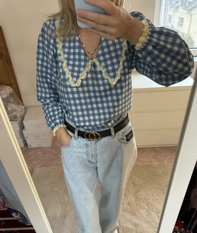 koszula purpura, koszula z kołnierzykiem, koszula vintage, koszula damska z kołnierzykiem, koszula damska na wiosnę, koszula damska do jeansów, koszula z kołnierzykiem niebieska niebieska, koszula damska purpura niebieska, koszula z kołnierzykiem purpura