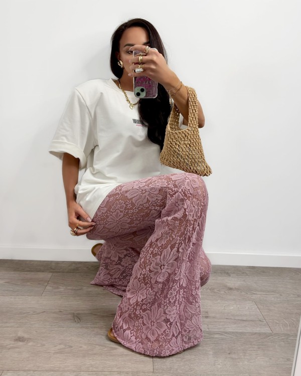 la milla dzwony koronkowe, dzwony koronkowe la milla różowe, la milla różowe dzwony koronkowe, la milla dzwony koronkowe na wiosnę, dzwony koronkowe la milla wiosenne stylizacje, la milla dzwony koronkowe na lato