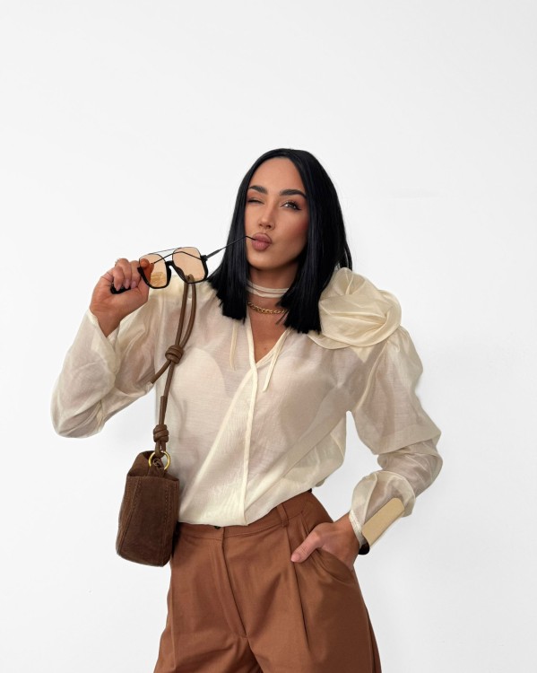 la milla bluzka z różą, la milla elegancka bluzka żółta z różą, la milla wiskozowa bluzka z różą żółta, la milla bluzka mgiełka, la milla elegancka bluzka na komunię, la milla koszula z różą żółta