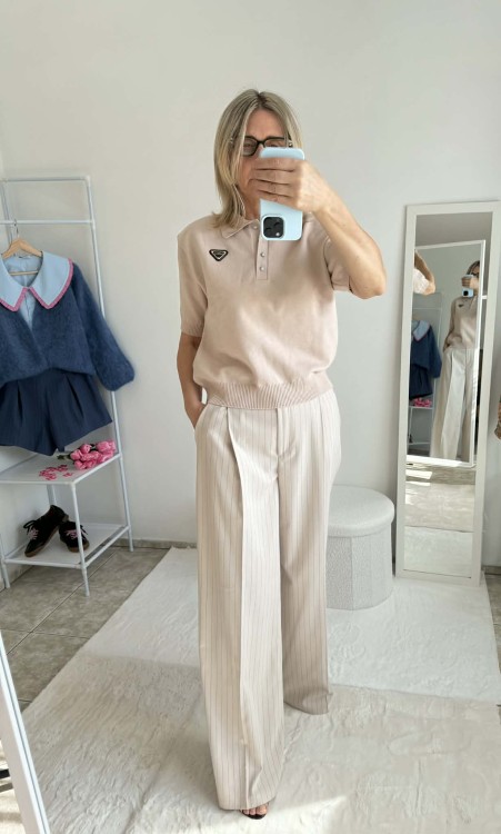 la milla spodnie beżowe w paski, la milla spodnie beżowe w kant, la milla spodnie szerokie w kant, la milla spodnie szeroka nogawka, la milla spodnie eleganckie, la milla spodnie prosta nogawka, eleganckie spodnie la milla, la milla garnitur beżowy