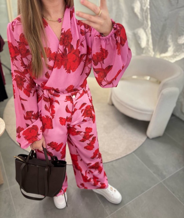 koszula w kwiaty, koszula la milla, koszula w kwiaty la milla, koszula  na randkę la milla, koszula damska, bluzka damska la milla, bluzka la milla, bluzka w kwiaty la milla, koszula różowa la milla w kwiaty, koszula różowa czerwone kwiaty