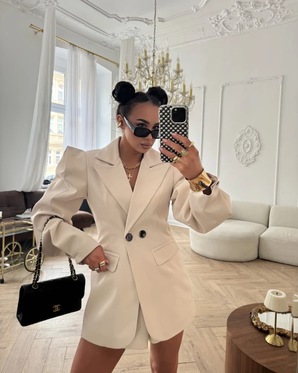 la milla marynarka wigilia 2.0 beżowa, la milla marynarka wigilia beżowa, la milla beżowa marynarka wigilia 2.0, la milla beżowa marynarka na chrzciny, la milla marynarka na komunię, la milla elegancka beżowa marynarka wigilia