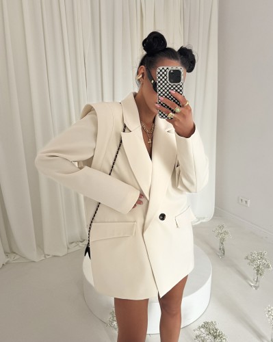 la milla marynarka wigilia beżowa, la milla wigilia beżowa, marynarka damska beżowa, marynarka damska la milla, beżowa marynarka, la milla elegancka marynarka wigilia beżowa na chrzciny, la milla marynarka wigilia na komunię