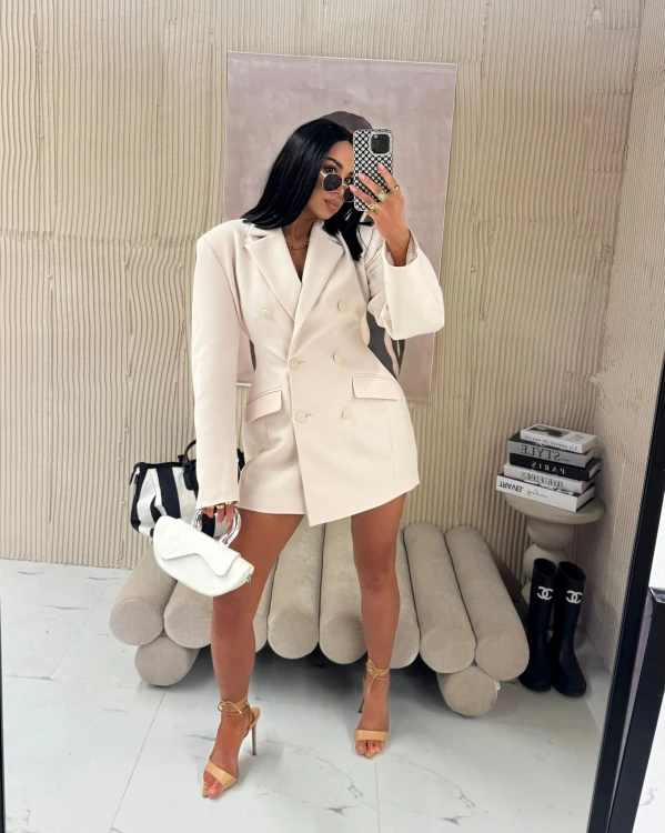 la milla marynarka beżowa, la milla marynarko-sukienka beżowa, la milla elegancka marynarka beżowa, la milla elegancka beżowa sukienka na komunię, la milla beżowa marynarka na chrzciny