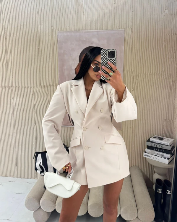 la milla marynarka beżowa, la milla marynarko-sukienka beżowa, la milla elegancka marynarka beżowa, la milla elegancka beżowa sukienka na komunię, la milla beżowa marynarka na chrzciny