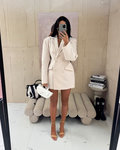 la milla marynarka beżowa, la milla marynarko-sukienka beżowa, la milla elegancka marynarka beżowa, la milla elegancka beżowa sukienka na komunię, la milla beżowa marynarka na chrzciny