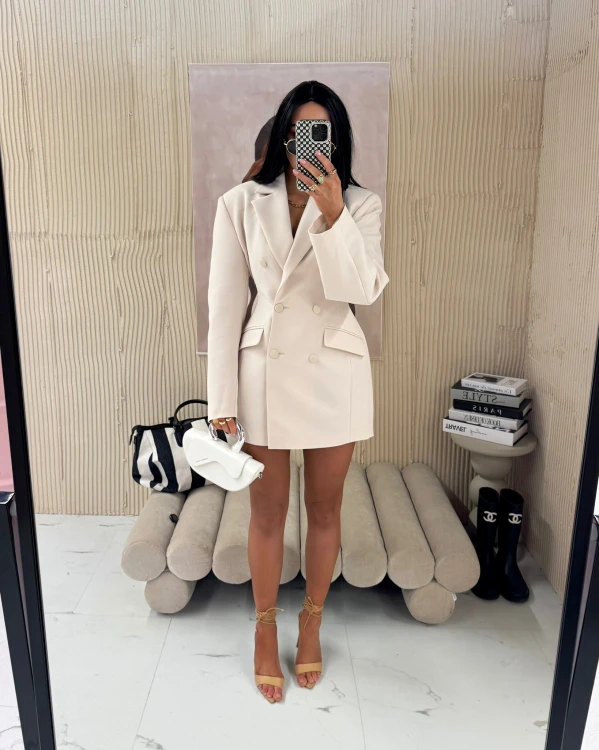 la milla marynarka beżowa, la milla marynarko-sukienka beżowa, la milla elegancka marynarka beżowa, la milla elegancka beżowa sukienka na komunię, la milla beżowa marynarka na chrzciny