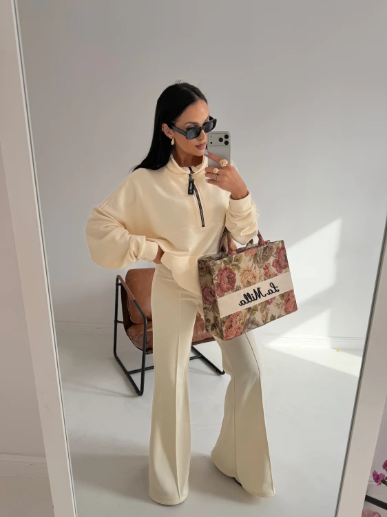 la milla bluza bananowa Aspen, bluza bawełniana Aspen la milla na wiosnę, bluza Aspen la milla z kołnierzem, bluza ze stójką la milla, ciepła bluza la milla, bananowa bluza la milla, ciepła bluza bawełniana na wiosnę, bluza Aspen do legginsów la milla