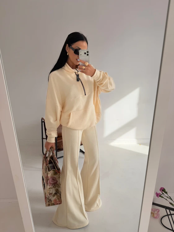 la milla bluza bananowa Aspen, bluza bawełniana Aspen la milla na wiosnę, bluza Aspen la milla z kołnierzem, bluza ze stójką la milla, ciepła bluza la milla, bananowa bluza la milla, ciepła bluza bawełniana na wiosnę, bluza Aspen do legginsów la milla