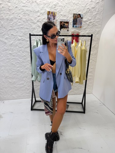 la milla marynarka wigilia denim, la milla wigilia niebieska, marynarka damska blue, marynarka damska la milla, niebieska marynarka, la milla elegancka marynarka wigilia niebieska na chrzciny, la milla marynarka wigilia na komunię