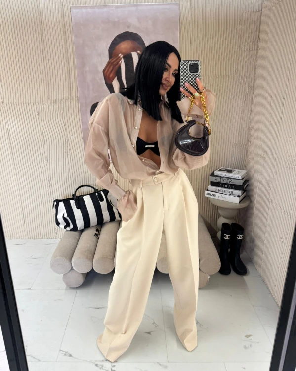 la milla spodnie beżowe w kant, la milla beżowe spodnie szerokie w kant, la milla spodnie z szeroką nogawką, la milla beżowe spodnie eleganckie na komunię, la mila spodnie beżowe na wiosnę, eleganckie spodnie la milla, la milla garnitur beżowe