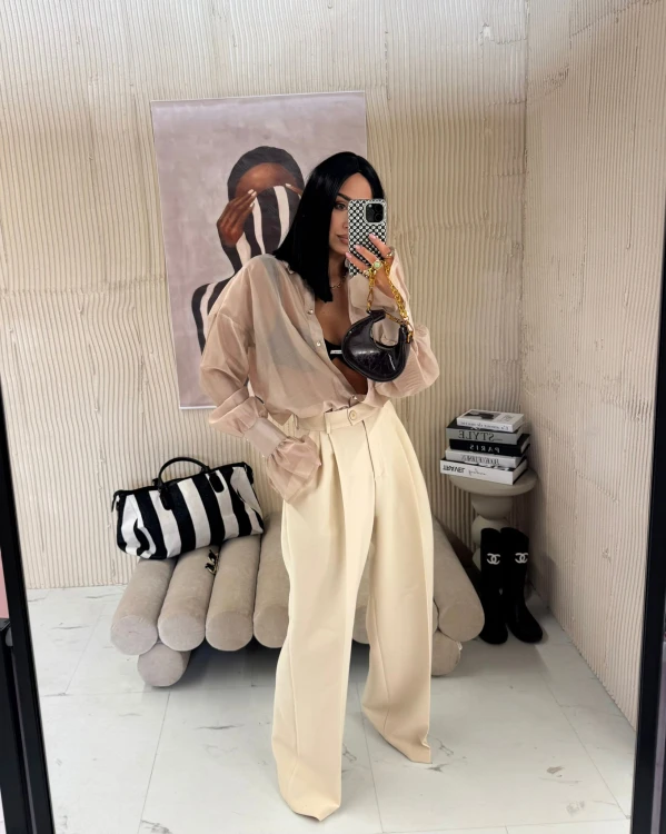 la milla spodnie beżowe w kant, la milla beżowe spodnie szerokie w kant, la milla spodnie z szeroką nogawką, la milla beżowe spodnie eleganckie na komunię, la mila spodnie beżowe na wiosnę, eleganckie spodnie la milla, la milla garnitur beżowe