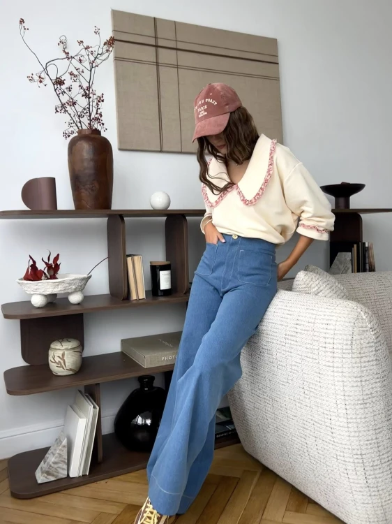 purpura spodnie jeansowe, purpura jeansy, purpura spodnie jeansowe vintage, purpura jeansy szerokie nogawki, purpura jeansy vintage, purpura jeansy rozszerzane nogawki, purpura jeansy na wiosnę