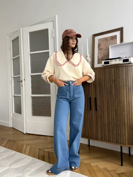 purpura spodnie jeansowe, purpura jeansy, purpura spodnie jeansowe vintage, purpura jeansy szerokie nogawki, purpura jeansy vintage, purpura jeansy rozszerzane nogawki, purpura jeansy na wiosnę