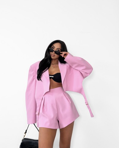 la milla spodenki motylki różowe, la milla różowe spodenki motylki, la milla szorty motylki różowe, la milla szorty z zakładkami różowe, la milla spodenki z zakładkami różowe, spodenki na wiosnę la milla