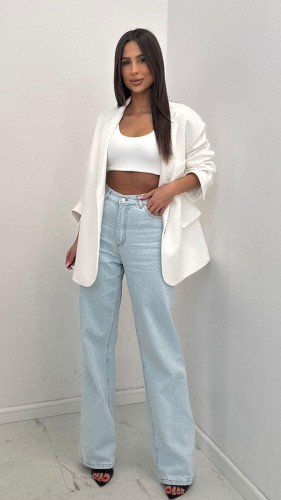 Emo niebieskie jeansy klasyczne, emo jeansy z prostą nogawką, emo jeansy z szeroką nogawką na wiosnę, emo jeansy klasyczne, emo niebieskie jeansy