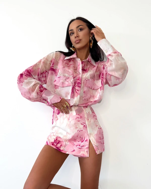 koszula w kwiaty, koszula la milla, koszula w kwiaty la milla, koszula  na randkę la milla, koszula damska, bluzka damska la milla, bluzka la milla, bluzka w kwiaty la milla, koszula różowa la milla w kwiaty