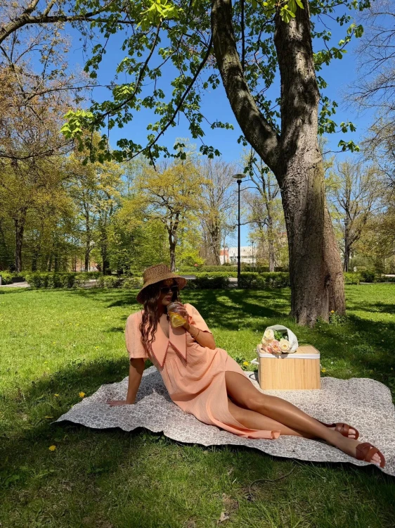 purpura sukienka ella brzoskwiniowa, purpura sukienka z kołnierzykiem Ella brzoskwiniowa, purpura sukienka z kołnierzykiem na lato, purpura przewiewna sukienka z kołnierzykiem na wiosnę, purpura bawełniana sukienka z kołnierzykiem