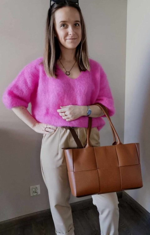 SPODNIE MATERIAŁOWE KARMEL