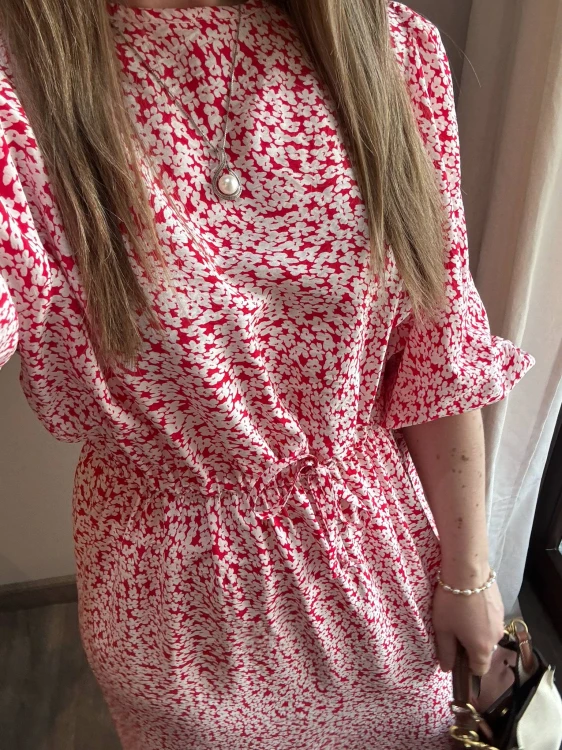 Terrastyll sukienka czerwona, elegancka sukienka na komunię, elegancka sukienka na wesele, elegancka sukienka na chrzciny, sukienka na większe rozmiary, elegancka wiskozowa sukienka na lato