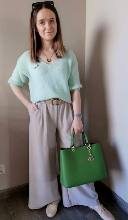 SPODNIE SZEROKIE TAUPE