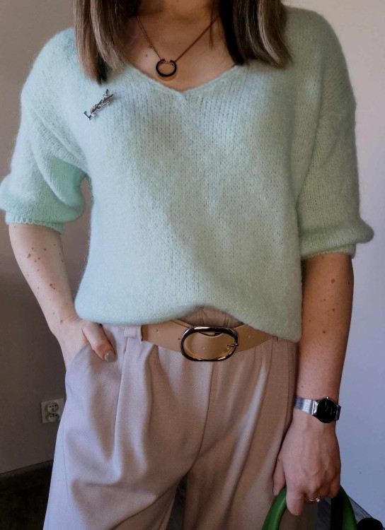 SPODNIE SZEROKIE TAUPE