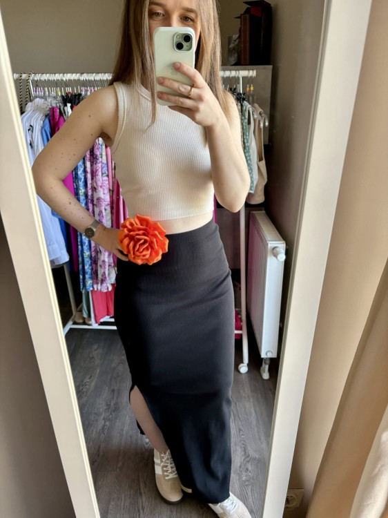 SPÓDNICA maxi czarna