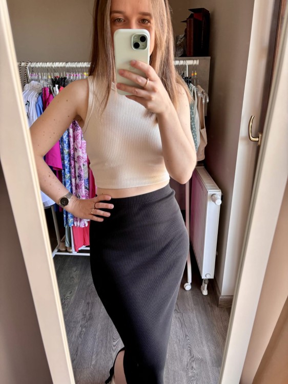 SPÓDNICA maxi czarna