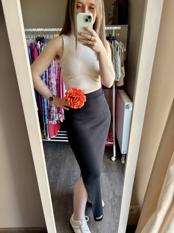 SPÓDNICA maxi czarna