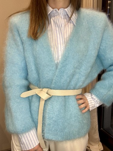 KARDIGAN KID MOHER niebieski