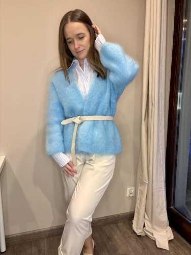 KARDIGAN KID MOHER niebieski