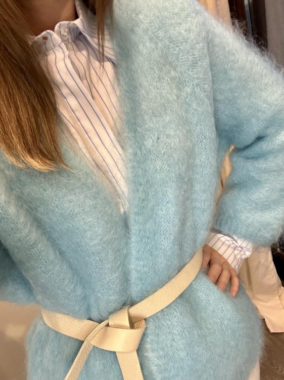 KARDIGAN KID MOHER niebieski