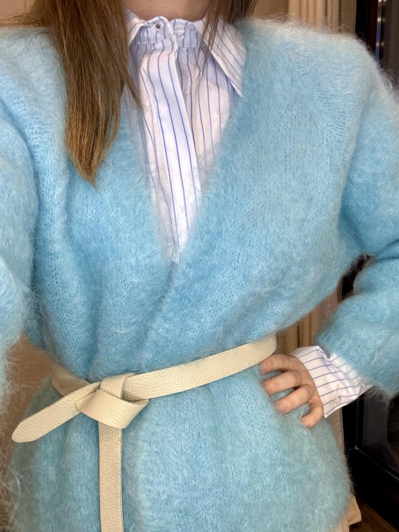 KARDIGAN KID MOHER niebieski