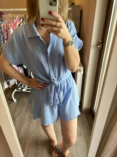 KOMPLET MUŚLINOWY baby blue