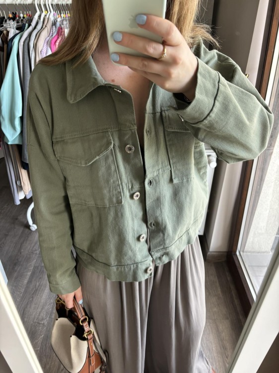 kurtka, kurtka damska khaki, kurtka bawełniana, kurtka khaki, kurtka na wiosnę, kurtka damska