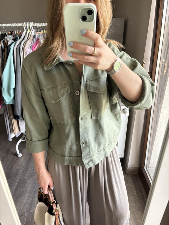 kurtka, kurtka damska khaki, kurtka bawełniana, kurtka khaki, kurtka na wiosnę, kurtka damska