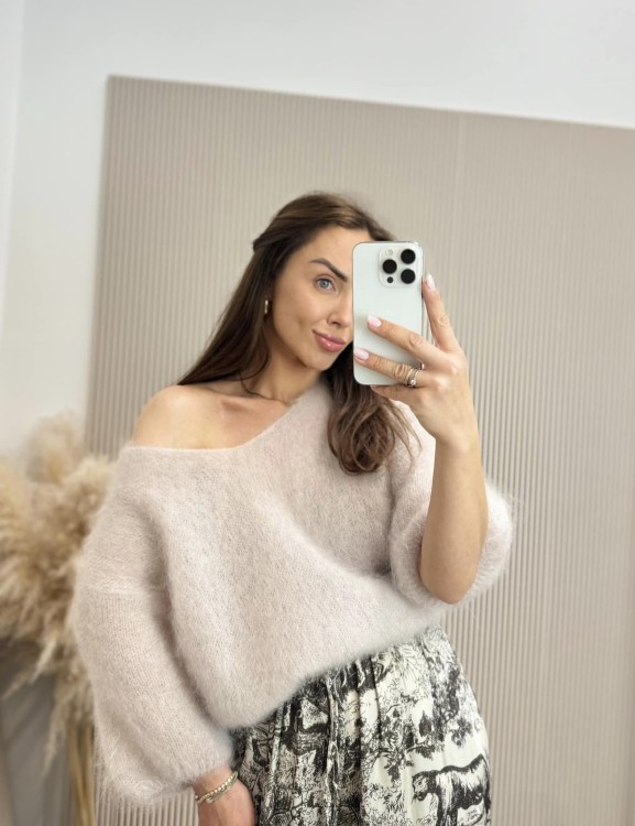 sweter kid moher, sweter moherowy