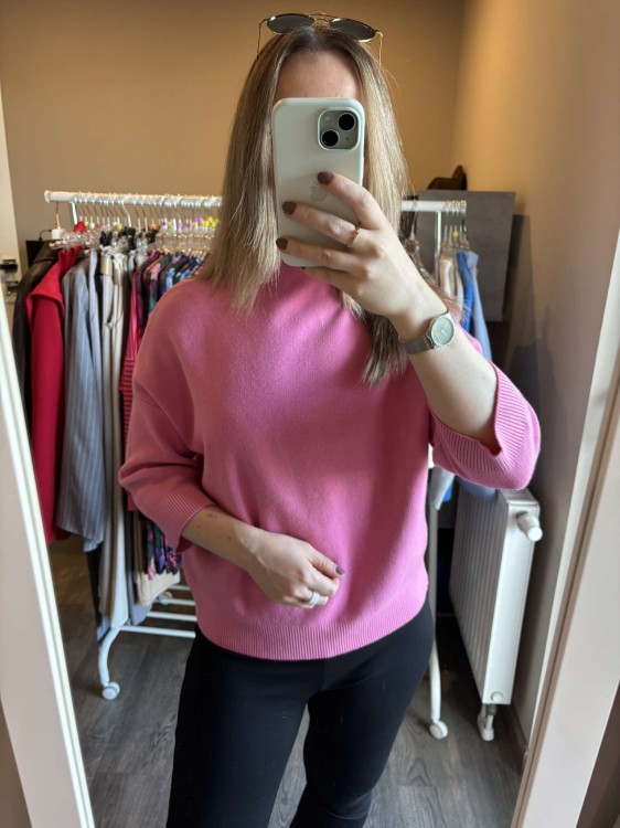 sweter dolce piccante, sweter biały, półgolf, sweter wiskozowy