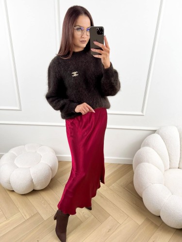 sweter, kid moher, sweter kid moher, kid mohair, mohair, sweter moherowy, czekolada, czekoladowy sweter, sweter czekoladowy