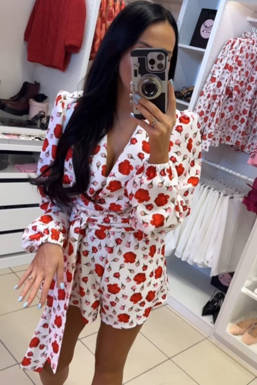 kombinezon la milla, kombinezon w kwiaty, kombinezon w kwiaty la milla, la milla, kombinezon damski, kombinezon na wyjście, kombinezon na imprezę