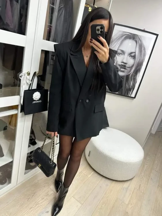 marynarka la milla, la milla, marynarka wigilia, marynarka damska czarna, marynarka damska la milla, czarna marynarka, elegancka marynarka damska, polska produkcja