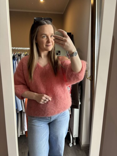 sweter, kid moher, sweter kid moher, kid mohair, mohair, sweter moherowy, ceglany sweter, sweter ceglany, ceglany kid moher, kid moher ceglany, sweter moherowy arbuzowy, sweter kid moher ceglany