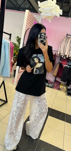 spodnie koronkowe, spodnie koronkowe la milla, la milla, spodnie szerokie, lamilla