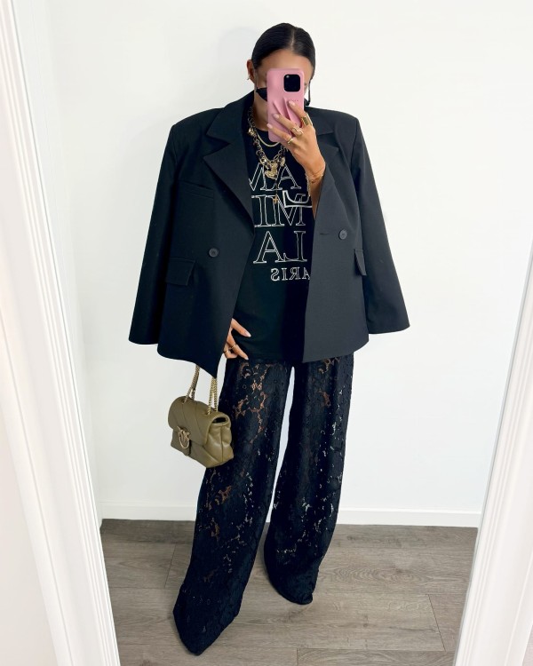 spodnie koronkowe, spodnie koronkowe la milla, la milla, spodnie szerokie, lamilla