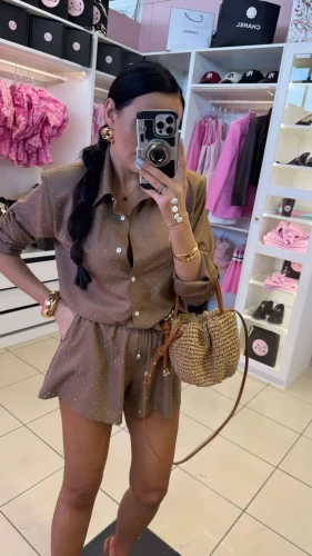 komplet koszula spodenki bling bling la milla, komplet bling bling la milla, komplet la milla, komplet cyrkonie la milla, komplet na lato czekoladowy la milla, komplet karmelowy la milla