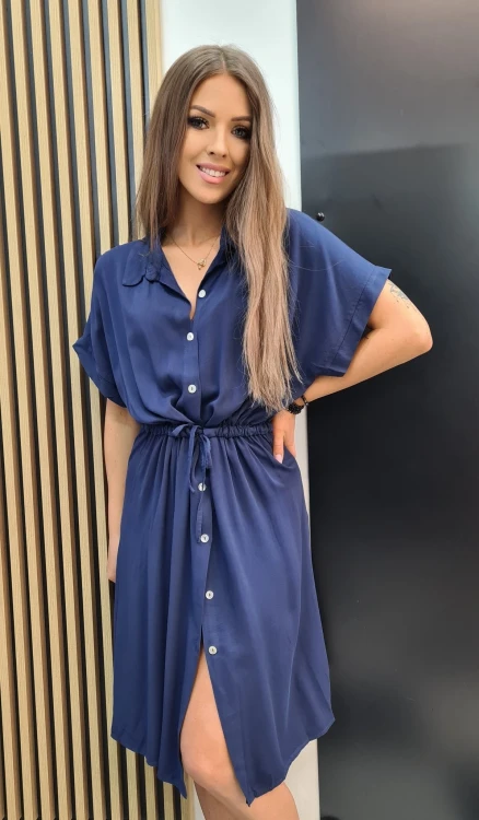 sukienka wiskoza, sukienka wiskozowa, sukienka wiskoza lyocell, sukienka na lato, sukienka na wakacje, sukienka wakacyjna, sukienka na miasto, sukienka damska granatowa, sukienka granatowa, sukienka dla mam, sukienka dla karmiących piersią, szmizjerka