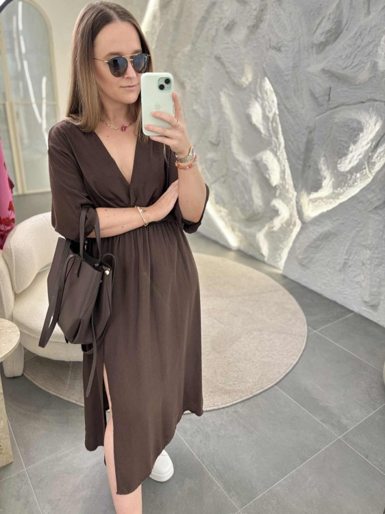 sukienka na lato, sukienka ciążowa, sukienka plus size, sukienka wiskozowa czekoladowa, sukienka wiskozowa, lekka sukienka na lato, przewiewna sukienka, zwiewna sukienka, wiskozowa sukienka czekoladowa, czekoladowa sukienka na lato